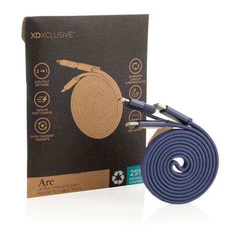 Arc ultra-tunn 60W 2-1-1 magnetisk kabel RCS blå | Inget reklamtryck | Inte tillgängligt | Inte tillgängligt