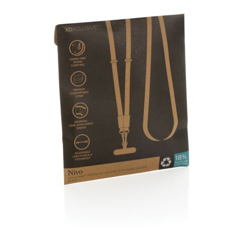 Nivo Crossbody lanyard i RCS återvunnen PET svart | Inget reklamtryck | Inte tillgängligt | Inte tillgängligt