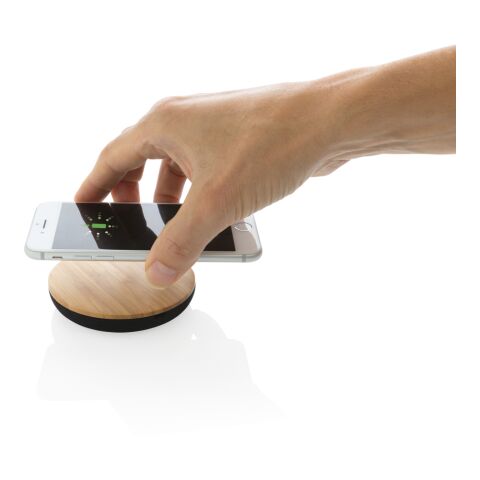 Bamboo X 5W trådlös laddare brun | Inget reklamtryck | Inte tillgängligt | Inte tillgängligt