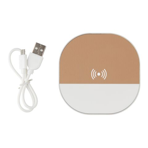 Aria digital klocka med 5W trådlös laddning vit | Inget reklamtryck | Inte tillgängligt | Inte tillgängligt