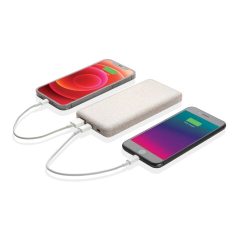 Vetestrå 10.000 mAh powerbank brun | Inget reklamtryck | Inte tillgängligt | Inte tillgängligt