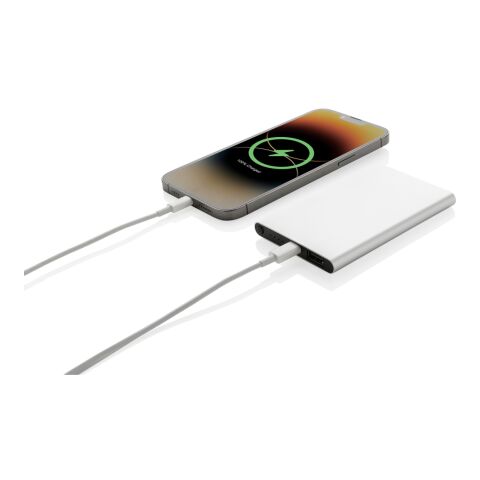 4.000mAh powerbank, type C, RCS återvunnen plast/aluminium silver | Inget reklamtryck | Inte tillgängligt | Inte tillgängligt