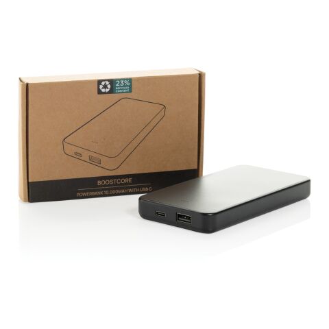 Boostcore RCS powerbank i återvunnen plast 10.000mAh USB C svart | Inget reklamtryck | Inte tillgängligt | Inte tillgängligt