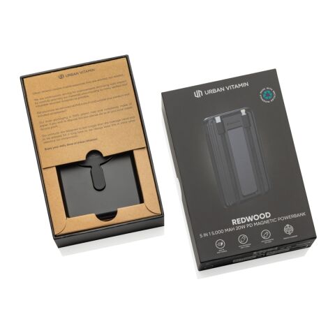 Urban Vitamin Redwood 5in1 5000mah 20WPD magnetisk powerbank svart | Inget reklamtryck | Inte tillgängligt | Inte tillgängligt