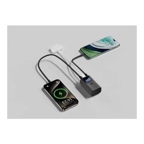 Urban Vitamin Campbell 55 W 10 000 mAh powerbank, fickformat stenkol | Inget reklamtryck | Inte tillgängligt | Inte tillgängligt