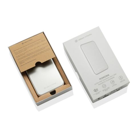 Urban Vitamin Pomona 5000 mAh Qi2.2 25W magnetisk powerbank silver | Inget reklamtryck | Inte tillgängligt | Inte tillgängligt