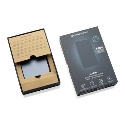 Urban Vitamin Marin 5000mAh magnetisk 15W trådlös powerbank blå