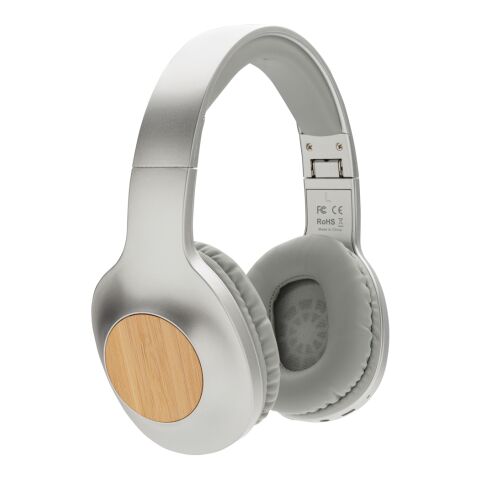 Dakota bambu trådlösa hörlurar grå-grå | Inget reklamtryck | Inte tillgängligt | Inte tillgängligt