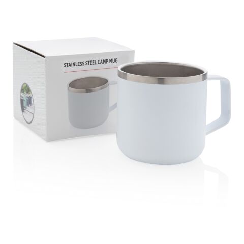 Stainless steel campingmugg vit