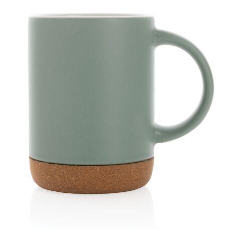 Keramikmugg med korkbotten grön