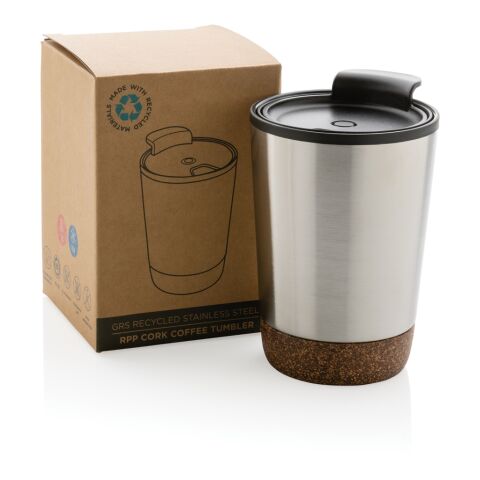 GRS RPP stainless steel kork mugg silver | Inget reklamtryck | Inte tillgängligt | Inte tillgängligt