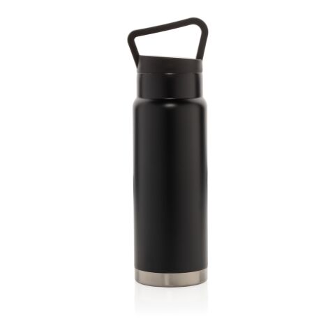 Läckagesäker on-the-go vakuumflaska med handtag svart | Inget reklamtryck | Inte tillgängligt | Inte tillgängligt