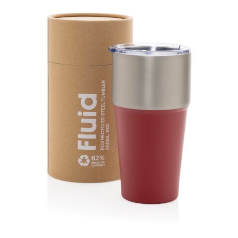 Fluid RCS-certifierat dricksglas i återvunnet stål 500ML röd | Inget reklamtryck | Inte tillgängligt | Inte tillgängligt