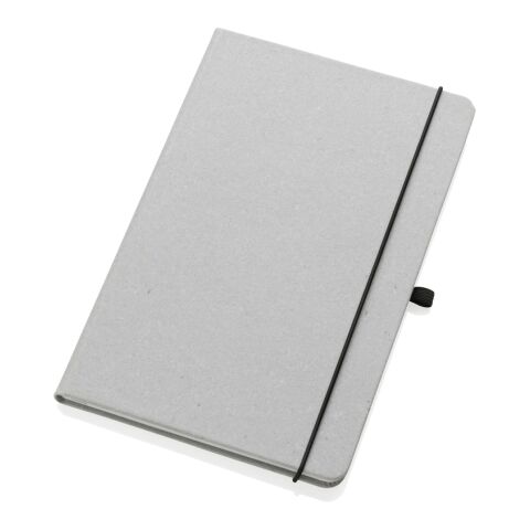 A5 hardcover anteckningsbok i återvunnet läder ljusgrå