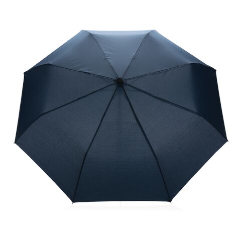 20.5" Impact AWARE™ RPET 190T Pongee paraply  bambu marinblå | Inget reklamtryck | Inte tillgängligt | Inte tillgängligt