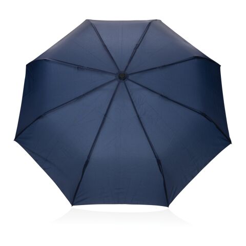 Kaycey 21” AWARE™ RPET Acacia trä mini paraply auto open marinblå | Inget reklamtryck | Inte tillgängligt | Inte tillgängligt