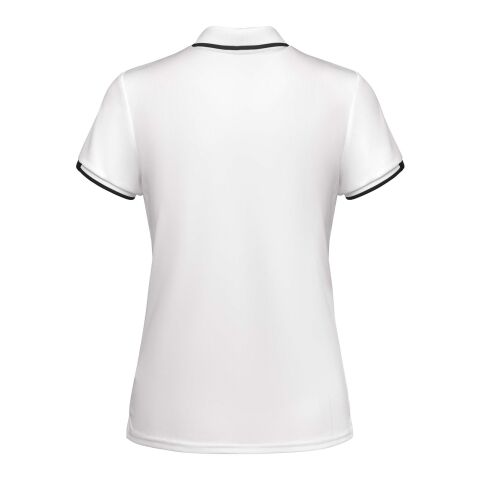 Tamil kortärmad sportpolo för dam Vit-Svart | XL