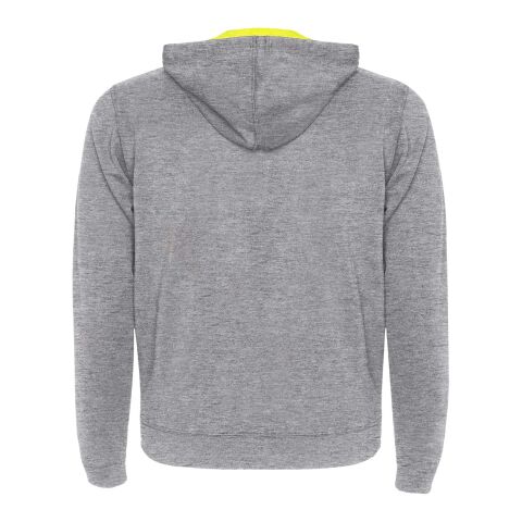 Fuji unisex sweatshirtjacka Ljunggrå-Fluor Yellow | 2XL