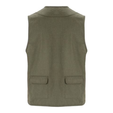 Venera 200 g/m2 V-ringad arbetsväst med flera fickor  Militar Green | 3XL