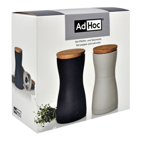 AdHoc Twin salt- och pepparkvarnsset svart-vit | Inget reklamtryck | Inte tillgängligt | Inte tillgängligt