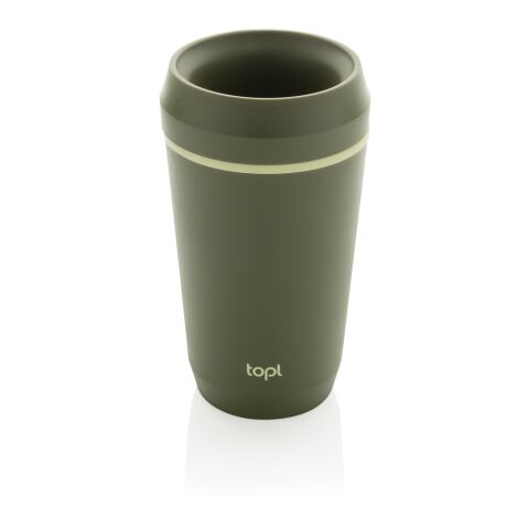 Topl To Go-glas av återvunnen plast Patenterat 360-lock 354 grön | Inget reklamtryck | Inte tillgängligt | Inte tillgängligt