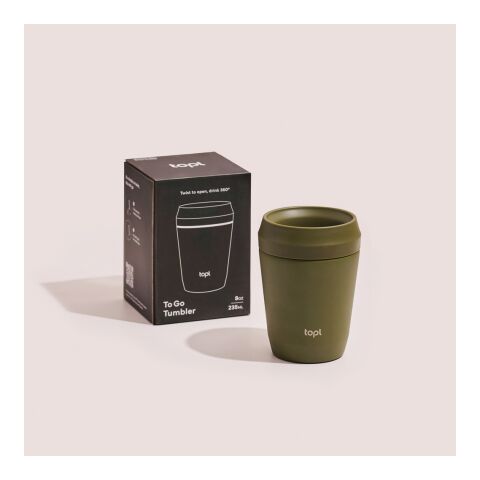 Topl To Go-glas i återvunnet stål Patenterat 360-lock 235 ml grön | Inget reklamtryck | Inte tillgängligt | Inte tillgängligt