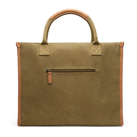 VINGA Bosler RCS återvunnen canvas datorväska grön | Inget reklamtryck | Inte tillgängligt | Inte tillgängligt