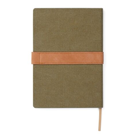 VINGA Bosler RCS återvunnen canvas anteckningsbok grön | Inget reklamtryck | Inte tillgängligt | Inte tillgängligt