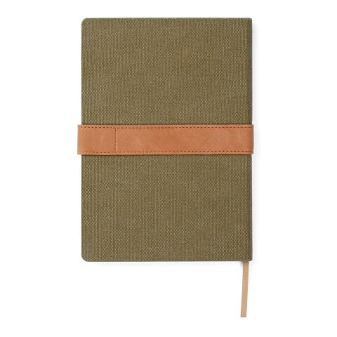 VINGA Bosler RCS återvunnen canvas anteckningsbok grön | Inget reklamtryck | Inte tillgängligt | Inte tillgängligt