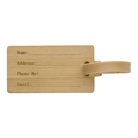 Adressbricka av bambu Shawn Brun | Inget reklamtryck | Inte tillgängligt | Inte tillgängligt