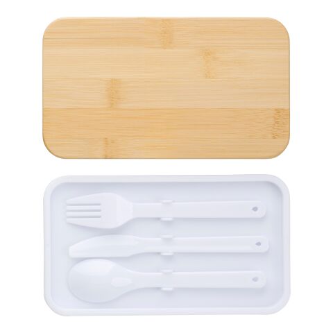 Lunchlåda av PP med dubbla lager Maxton Vit | Inget reklamtryck | Inte tillgängligt | Inte tillgängligt