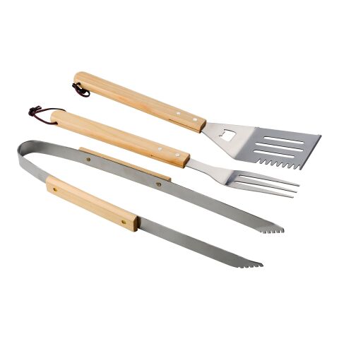 Bamboo barbecue set Brun | Inget reklamtryck | Inte tillgängligt | Inte tillgängligt