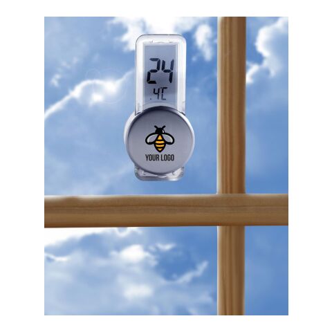 Inomhustermometer, LCD-display Silver | Inget reklamtryck | Inte tillgängligt | Inte tillgängligt