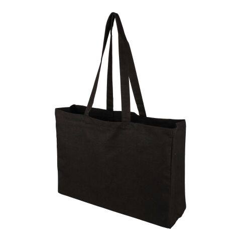 Oeko-Tex cotton (280 gsm) shopping bag Hugh Svart | Inget reklamtryck | Inte tillgängligt | Inte tillgängligt