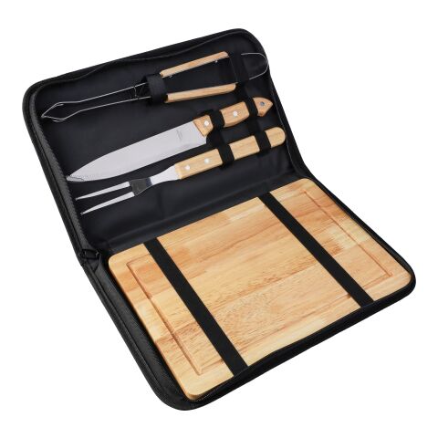 Stainless steel barbecue set Kathleen Svart | Inget reklamtryck | Inte tillgängligt | Inte tillgängligt