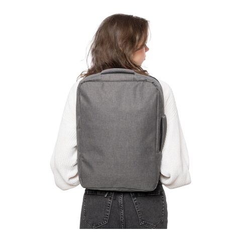 rPET (300D) polyester laptop backpack Eulalia Svart | Inget reklamtryck | Inte tillgängligt | Inte tillgängligt