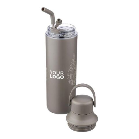 Stainless steel double-walled drinking bottle (500 ml) Omari grå | Inget reklamtryck | Inte tillgängligt | Inte tillgängligt