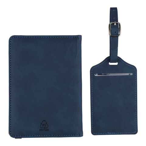 Recycled PU passport holder and luggage label Zani Svart | Inget reklamtryck | Inte tillgängligt | Inte tillgängligt