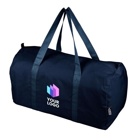 Recycled polycotton (330 gsm) duffle bag Tian Blå | Inget reklamtryck