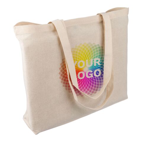 Oeko-Tex® cotton (140 gsm) shopping bag Isak beige | Inget reklamtryck