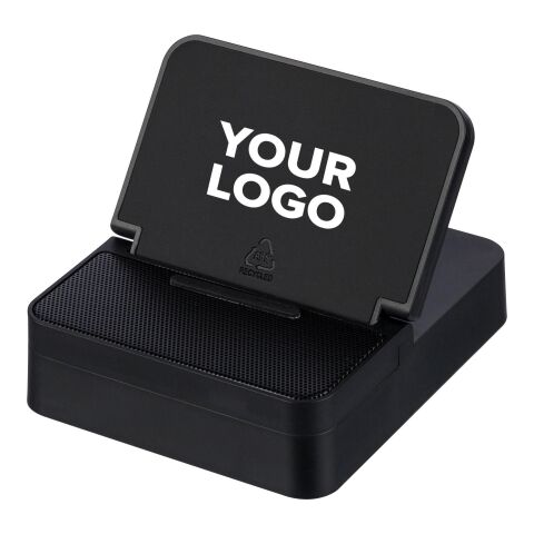 Recycled ABS 3-in-1 wireless charger Elias Svart | Inget reklamtryck