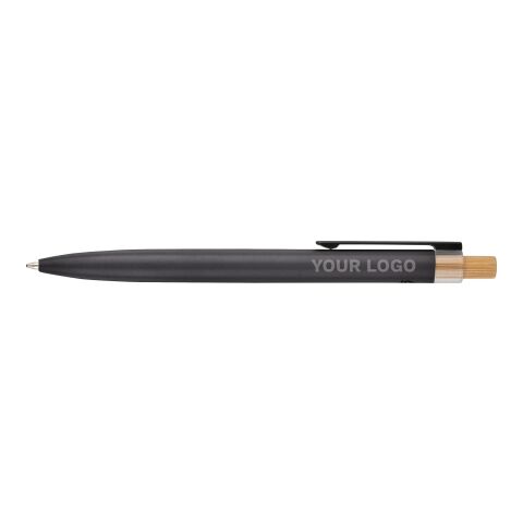 Recycled aluminium lacquered push ballpen Maren Svart