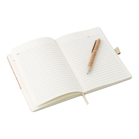 Cork and linen notebook and wheatstraw ballpen Kenzo Brun | Inget reklamtryck | Inte tillgängligt | Inte tillgängligt