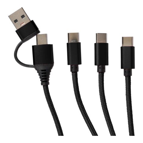 Charging cable Hexa | 6-in-1 Svart