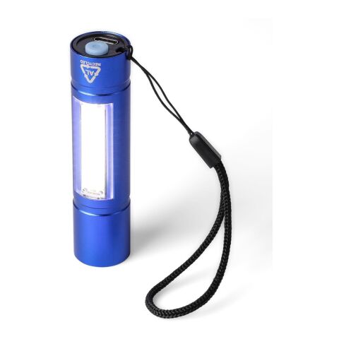Recycled aluminium COB flashlight Sami Koboltblå