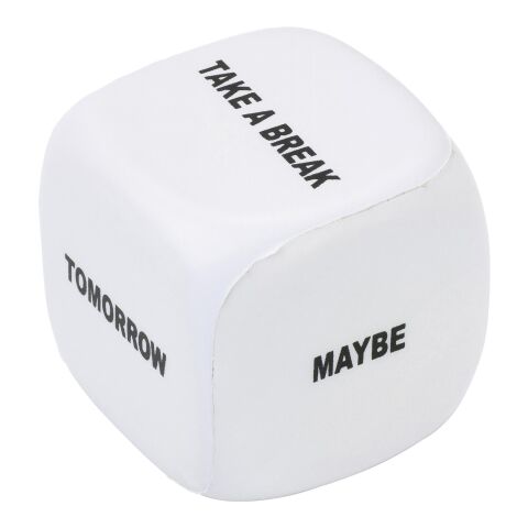 Antistressfigur, tärning Vit | Inget reklamtryck | Inte tillgängligt | Inte tillgängligt