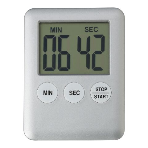Digital kökstimer i plast Silver | Inget reklamtryck | Inte tillgängligt | Inte tillgängligt