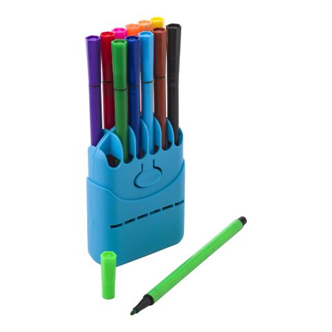 12 st vattenbaserade filtpennor Ljusblå | Inget reklamtryck | Inte tillgängligt | Inte tillgängligt