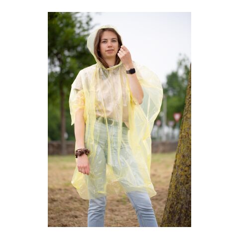 Regnponcho i PVC Ljusblå