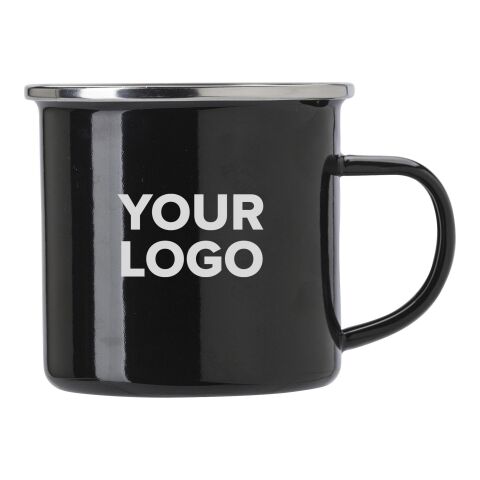Enamel drinking mug (350 ml) Svart | Inget reklamtryck | Inte tillgängligt | Inte tillgängligt